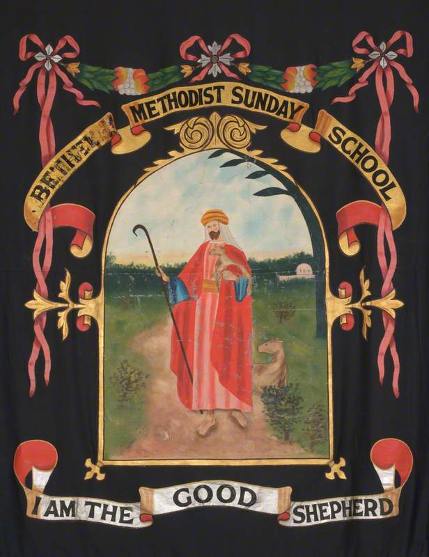 Banner from the Bethel Methodist Sunday School, Poolsbrook, Derbyshire