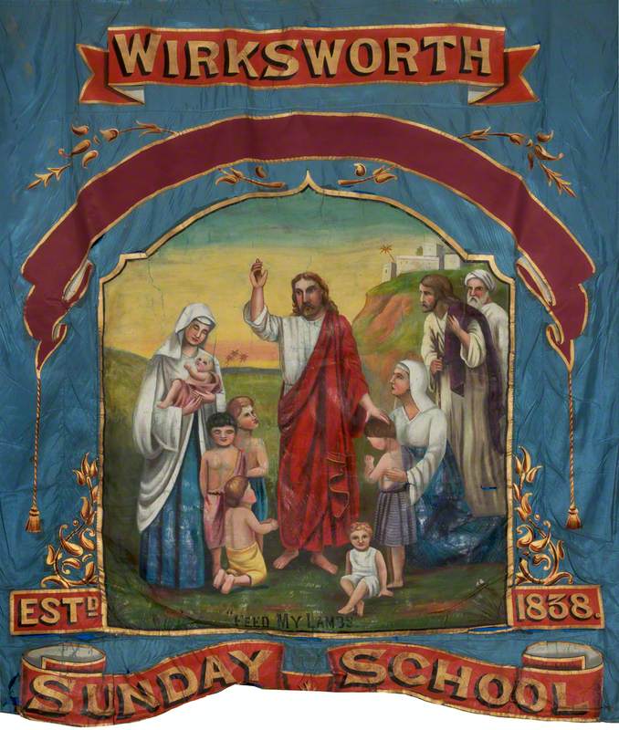 Banner from the Wirksworth Wesleyan Sunday School