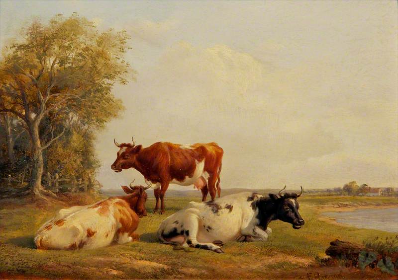 Cows in a Cheshire River Landscape