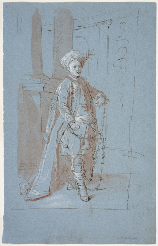 Man in Fetters Wearing a Turban (Farinelli in the role of Arbace?)