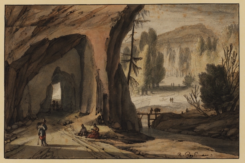 Landscape with a Road Cut through the Rocks (probably Porte-Pertuis Pass)