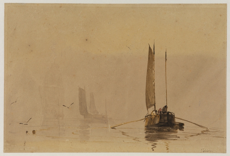 Sailing Barges on Calm Water