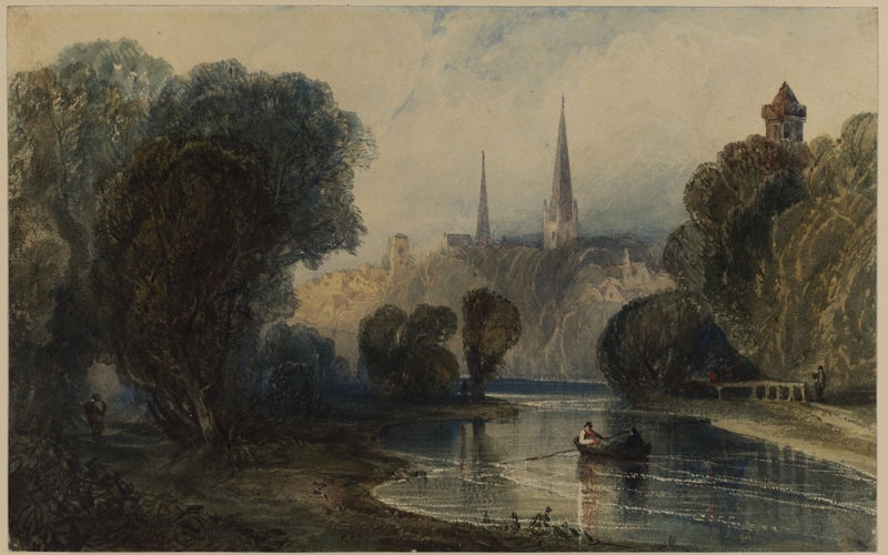 View of Shrewsbury from the Banks of the Severn