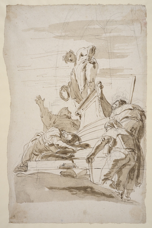 Figures Worshipping a Pagan Idol