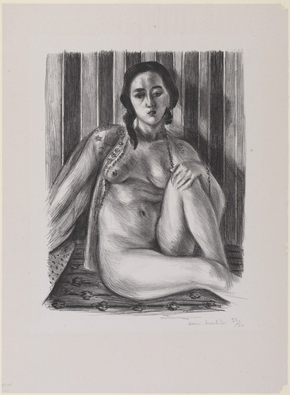 Seated Nude Woman, with Tulle Blouse
