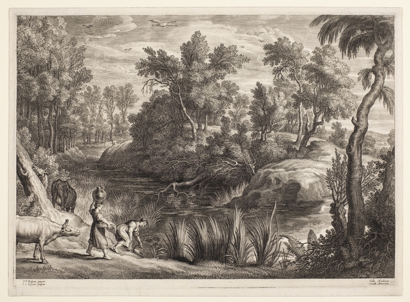 Landscape with Farmgirls and Cattle