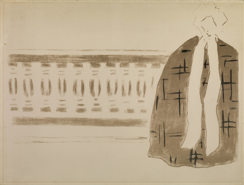 Le paravent –La promenade des nourrices drise de Fiacres (Woman and Balustrade)