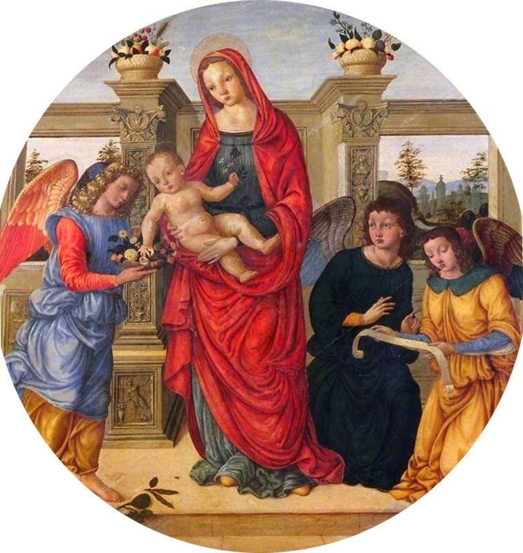 Virgin and Child with Three Angels