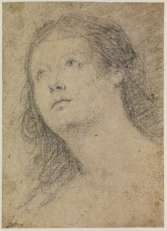 Head of a Woman Gazing Up