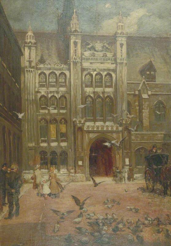 The Guildhall from the West Side of Guildhall Yard, London