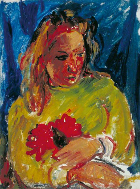 Mary Keene (1921–1981), Holding Red Flowers I