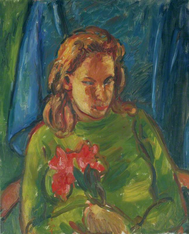 Mary Keene (1921–1981), Holding Red Flowers II