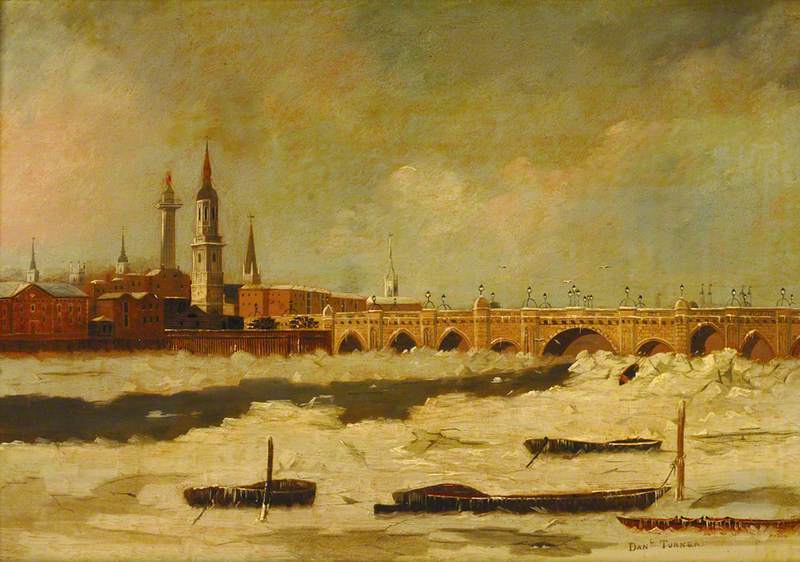 London Bridge during the Frost of 1795–1796