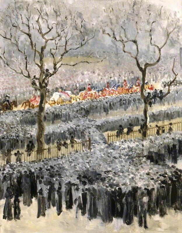 The Funeral Procession of Queen Victoria Passing through Hyde Park, London