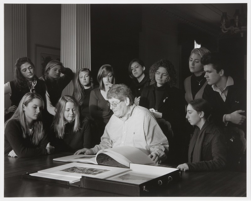 Photograph of Prof. Graham Smith with a group of students, in the School of Art History, 2008