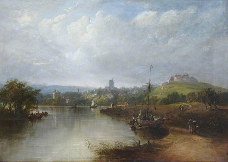 The Landing Place, Stirling, with the Ochil Hills in the Distance