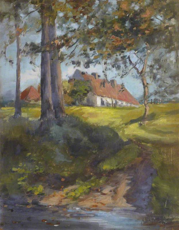 Cottages by a Stream