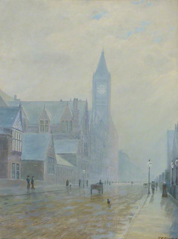 Figures in a Foggy Street