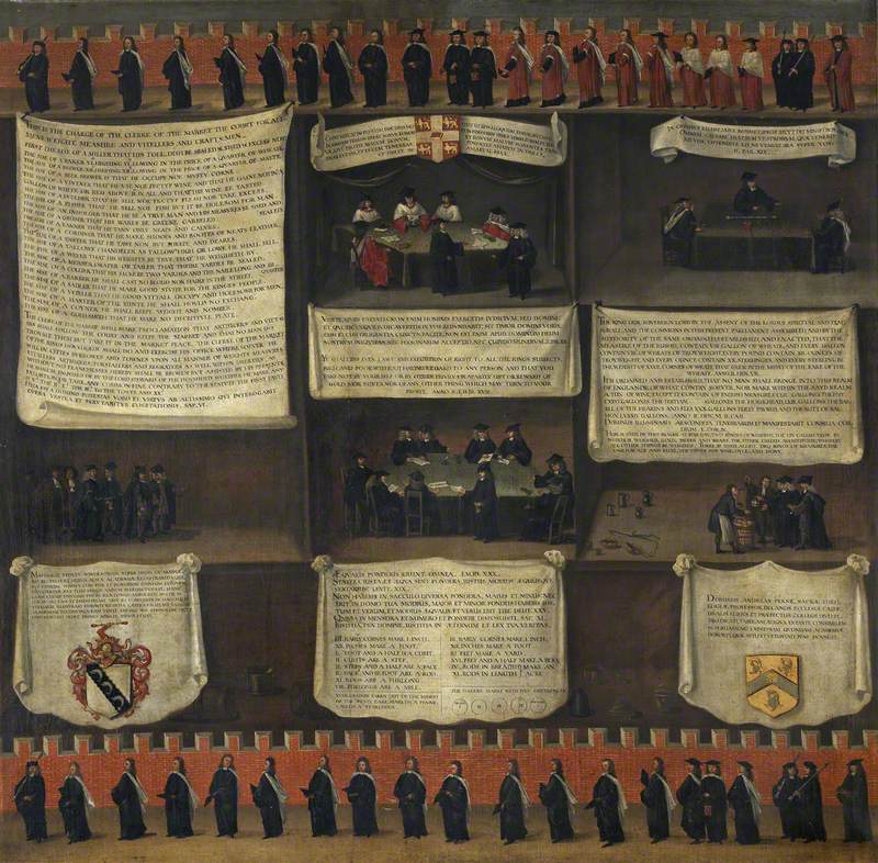 A Depiction of University Processions and Meetings, including the Caput Senatus, a Syndicate and Regulating Weights and Measurements*
