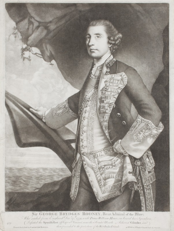 Sir George Brydges Rodney (1718–1792), Rear Admiral of the Blue