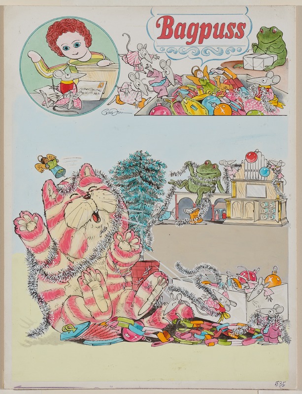 Christmas Bagpuss Illustration for 'Pippin' Comic