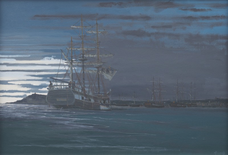 Home Waters – His Majesty's Survey Ship 'Beagle' Anchored in Falmouth Harbour, Dawn, 3rd October 1836