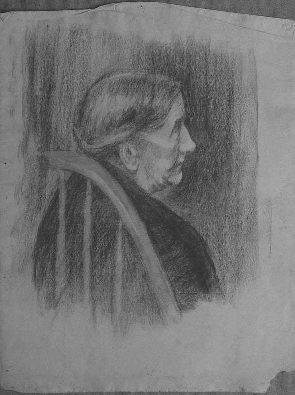 Portrait of an Elderly Woman Looking to the Right