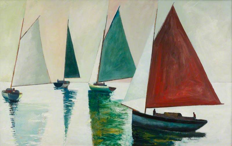 Untitled (Boats at Mousehole)