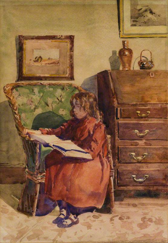 Girl Sitting Reading
