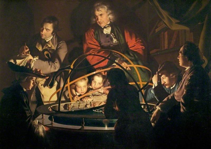 A Philosopher Giving That Lecture on the Orrery in Which a Lamp Is Put in Place of the Sun