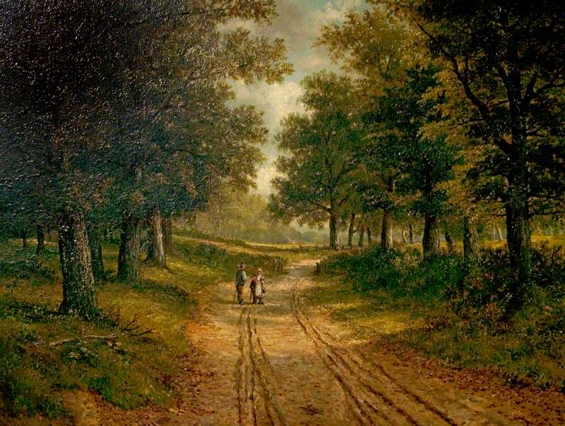 Figures on a Country Lane