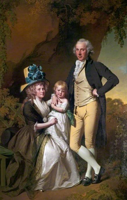 Richard Arkwright Junior (1755–1843), with His Wife Mary, and Daughter Anne