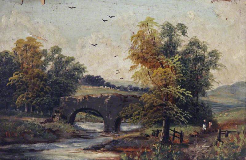 Country Scene with a River and a Bridge