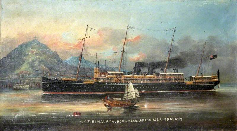 HMT 'Himalaya', Hong Kong, China, January 1922