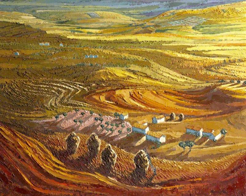 Golden Harvest Landscape, near Gordes, Provence, France