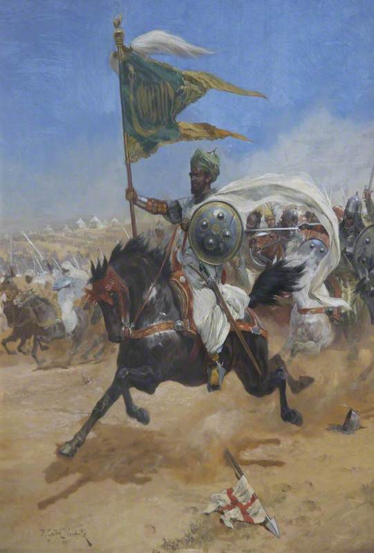 Saladin's Cavalry Charging the Crusaders