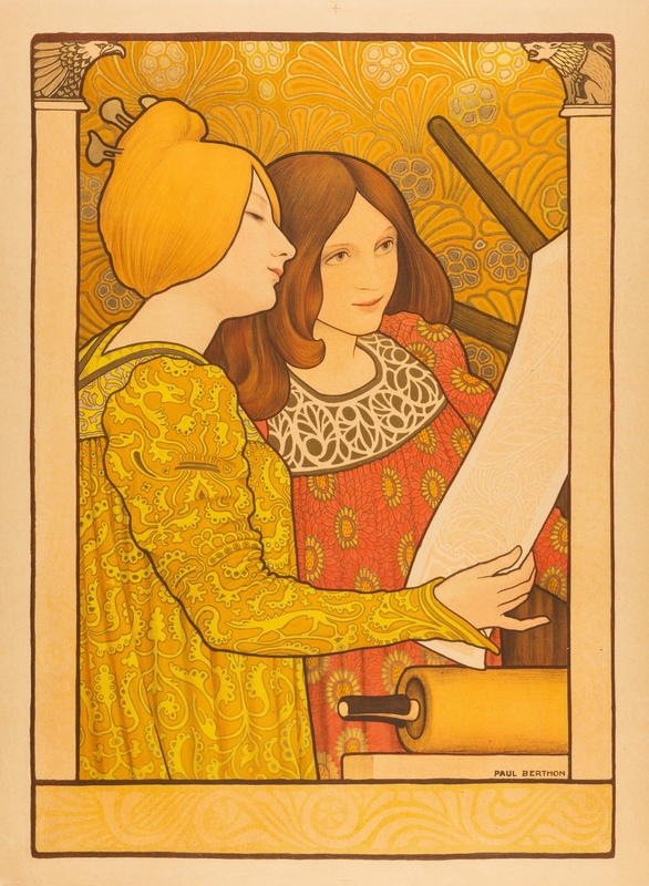 Two Girls at the Printing Press