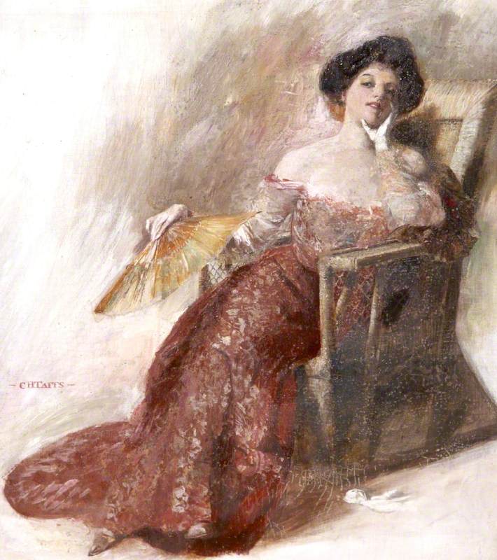 Lady with a Fan in a Chair