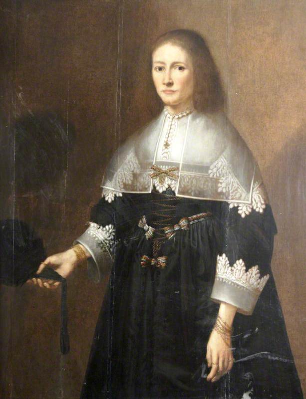 Portrait of a Young Lady with a Lace Collar and a Fan