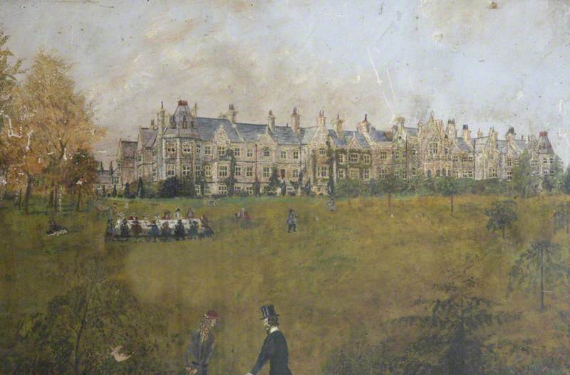 Tea on the Lawn in front of Wonford House Hospital, Devon