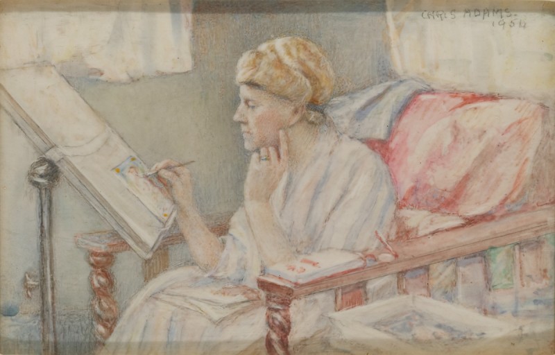 The Artist's Wife – Painting from an Armchair, 1954