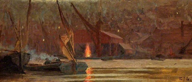 Night Scene on the Medway