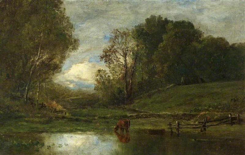 Landscape with a Cow by Water