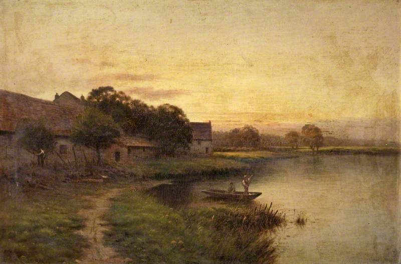 River Scene with a Punt