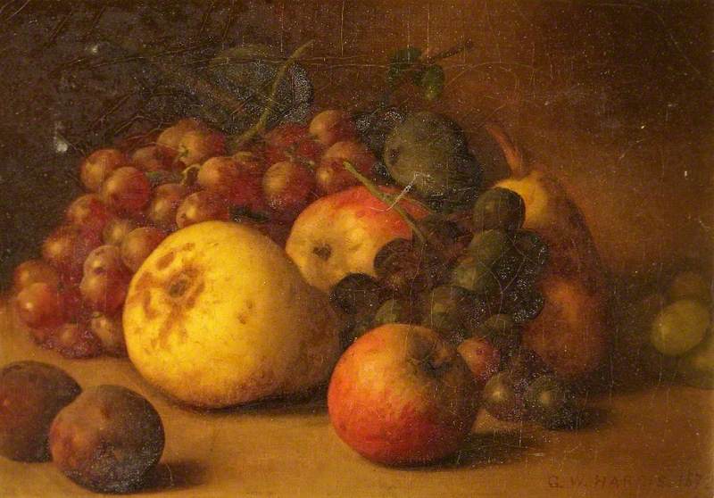 Still Life with a Pear, Apples, Grapes and Plums