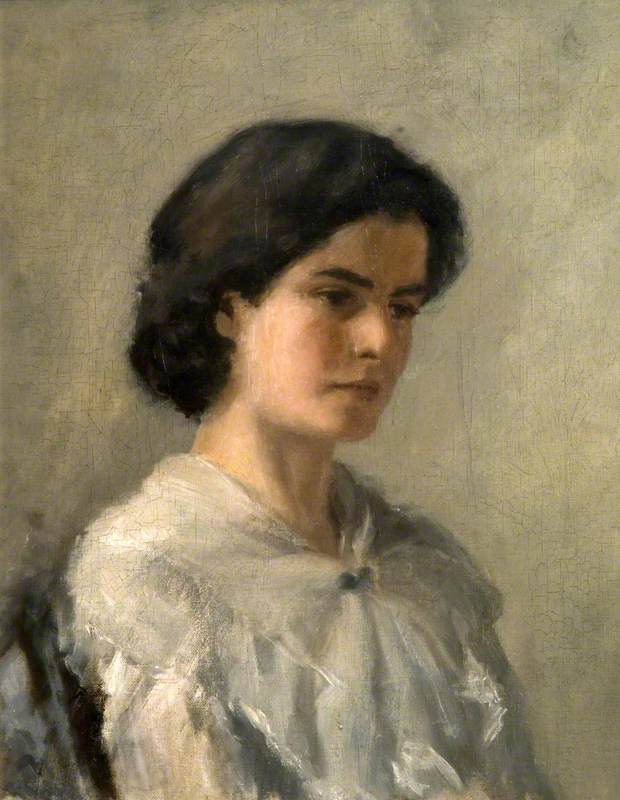 Marian (May) Powys (1882–1972) with a Lace Shawl