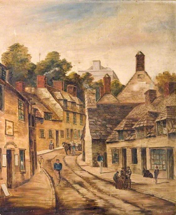High Street before the Town Hall, Swanage, Dorset, c.1870