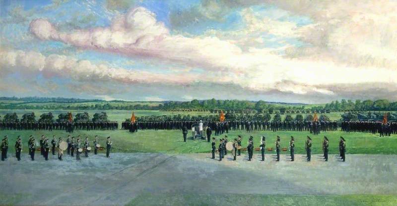 Mounted Review of 1st, 2nd, 3rd, 4th and 5th Royal Tank Regiments at Reinsehlen, Germany