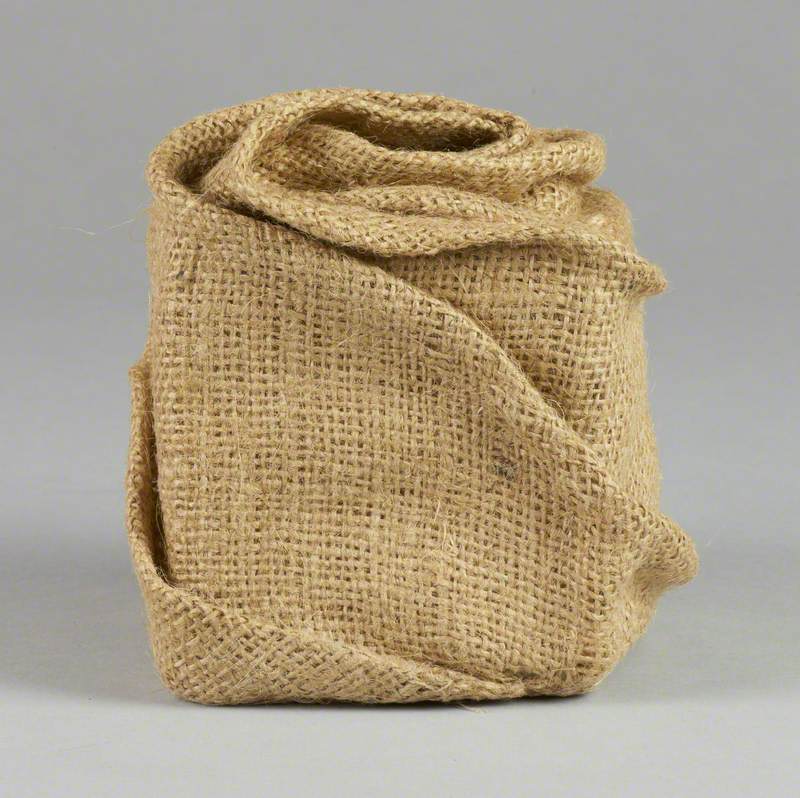 121 Linked Cubes: Cube Covered in Loosely Swathed Jute Fabric