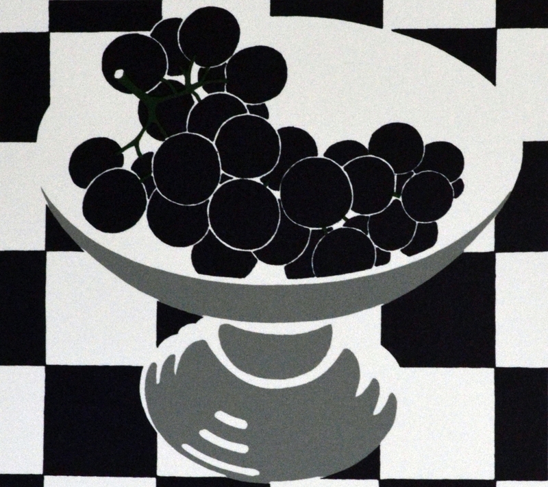 Grapes in a Grey Bowl